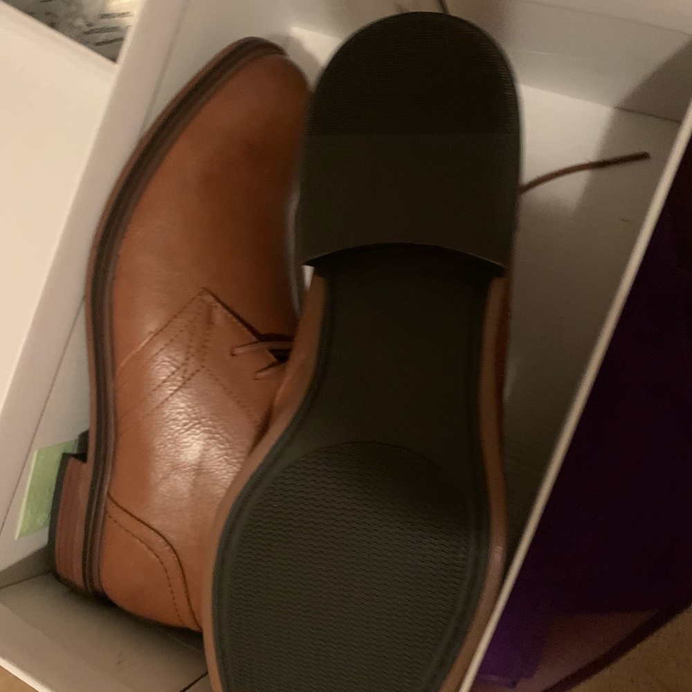 Men’s Cognac leather ankle boots